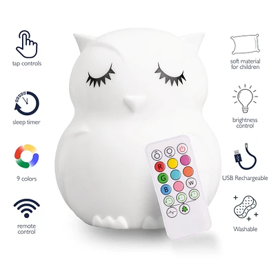 LumiPets - Owl Nightlight with Remote