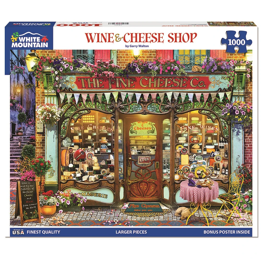 Wine & Cheese Shop 1000 Piece Puzzle White Mountain