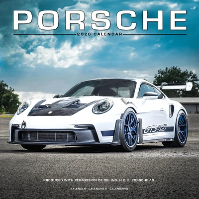 Porsche 2026 Wall Calendar