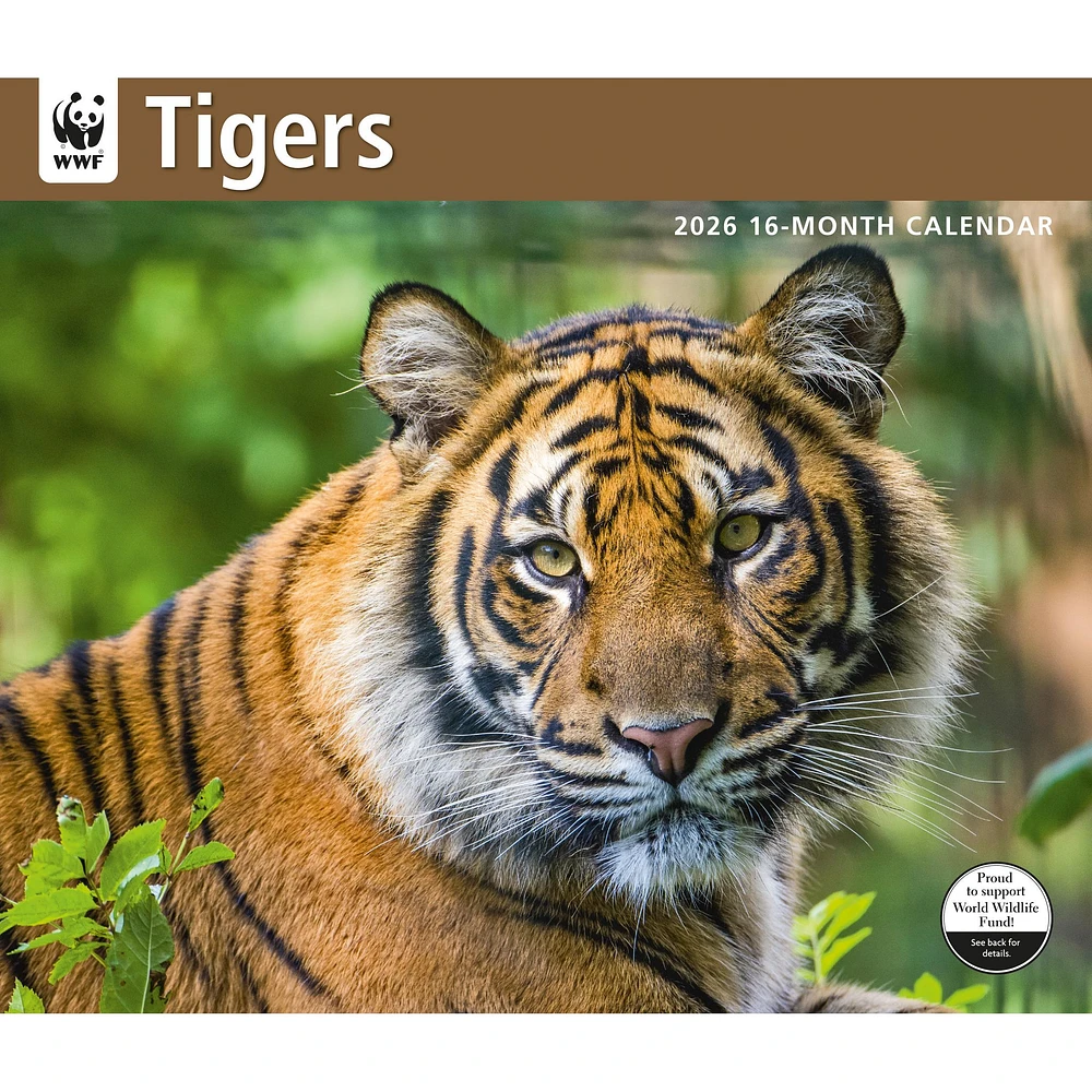World Wildlife Fund Tigers 2026 Wall Calendar