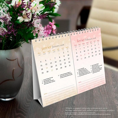 Motifs 2026 Double View Easel Calendar (French)