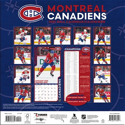 NHL Montreal Canadiens Mini 2025 Calendar