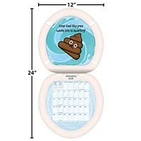 Poo Happens Die Cut 2026 Wall Calendar