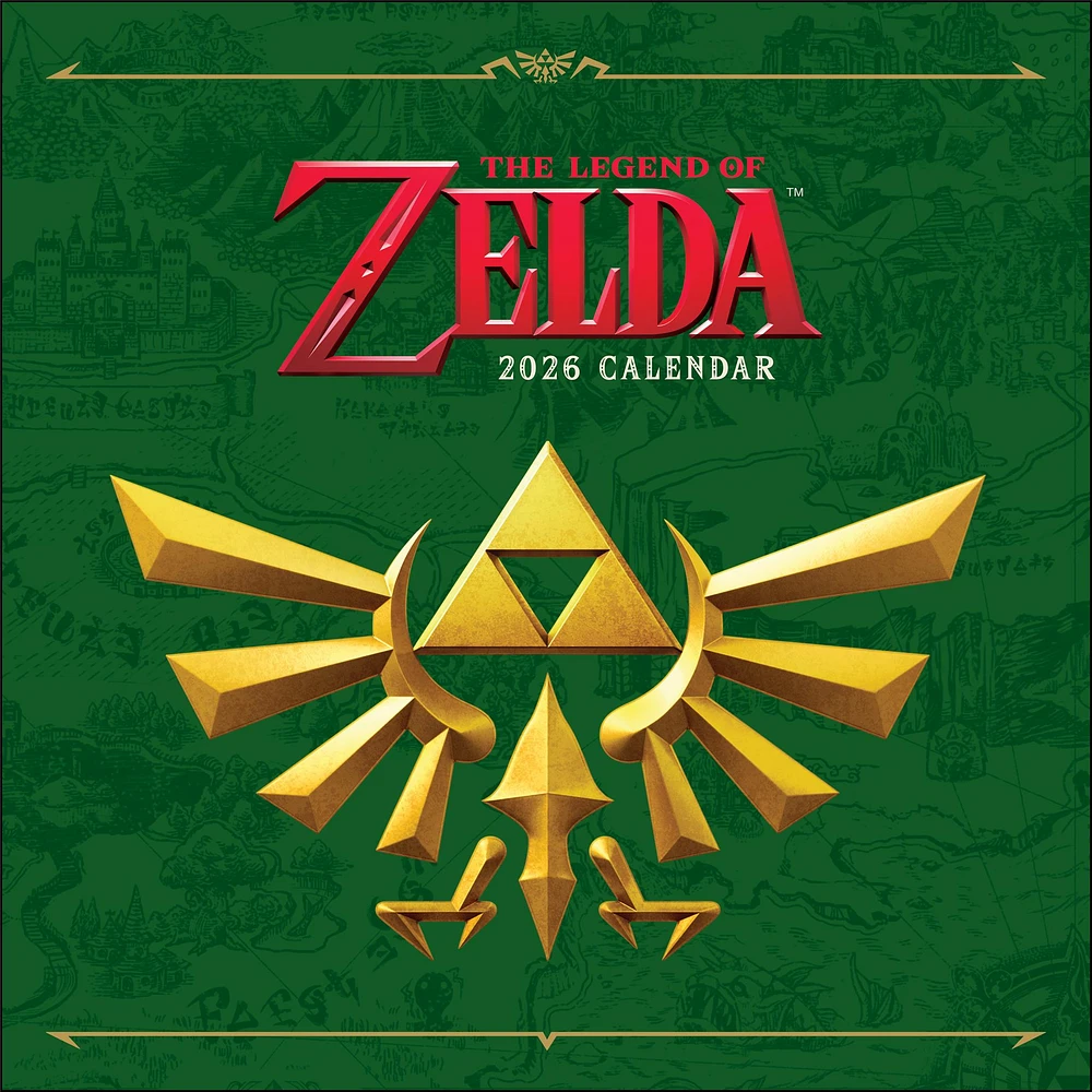 Legend Of Zelda Wall 2026 Calendar