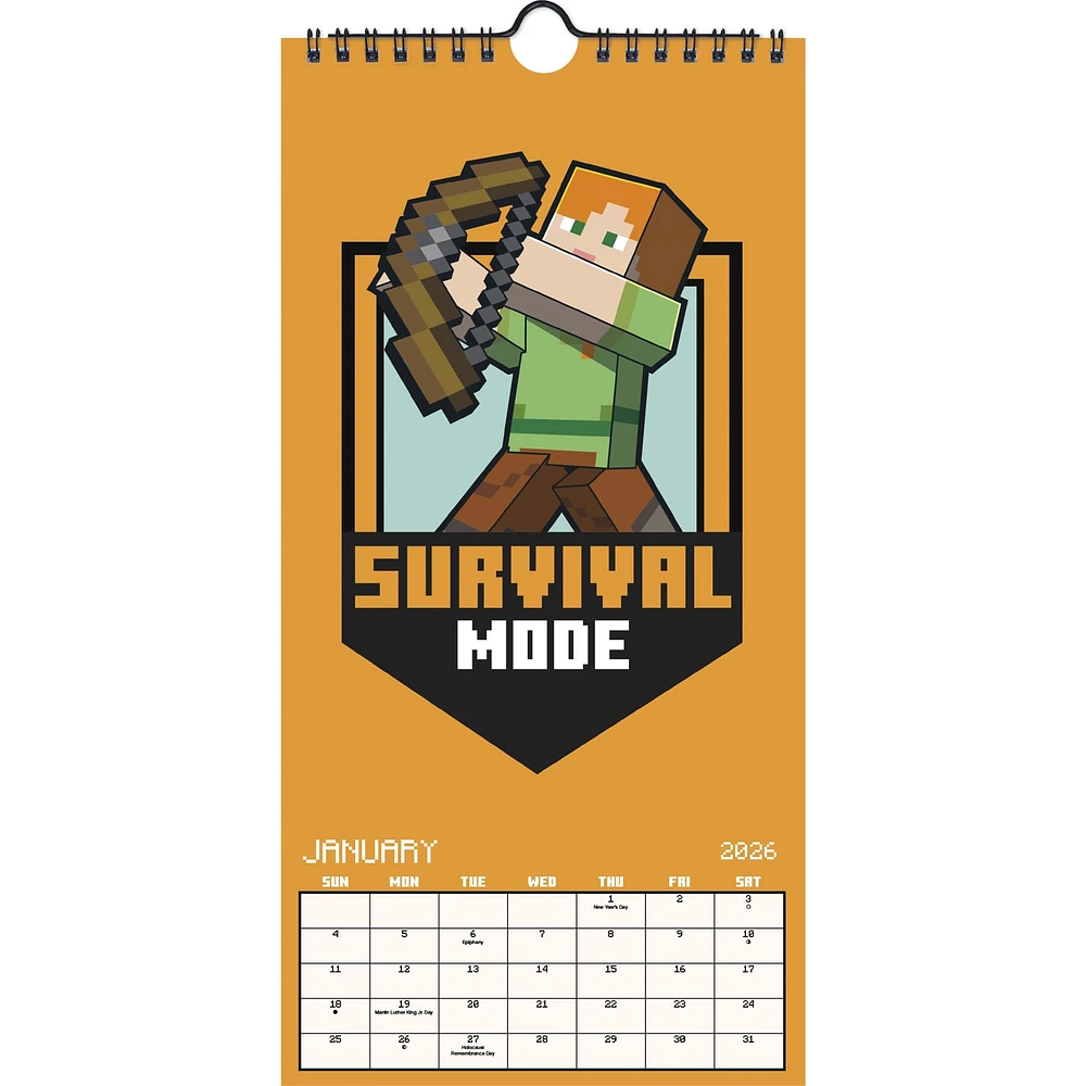 Minecraft 2026 Mini Poster Calendar