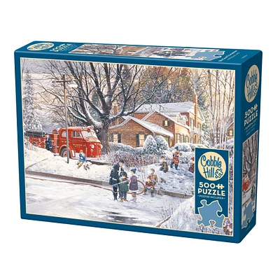 Big Game Tomorrow 500 Piece Puzzle Cobble Hill