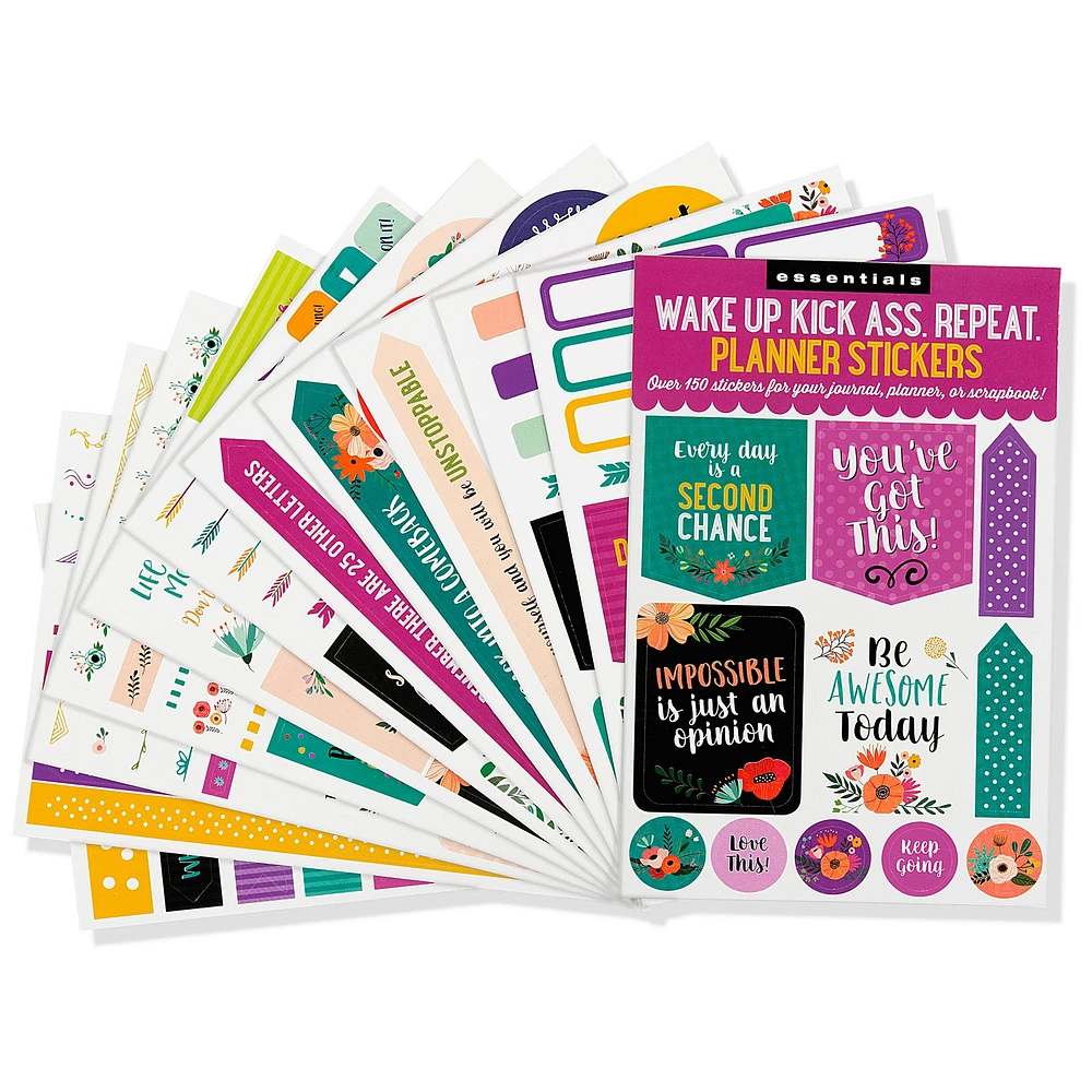 Wake Up Kick Ass Planner Stickers