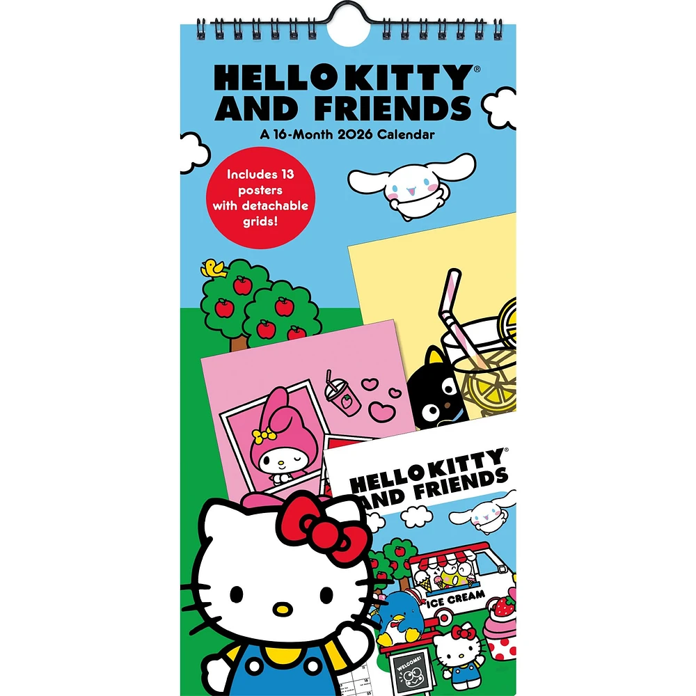 Hello Kitty and Friends 2026 Mini Poster Calendar