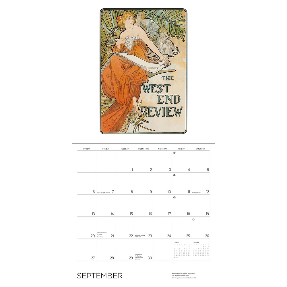 Alphonse Mucha 2026 Wall Calendar