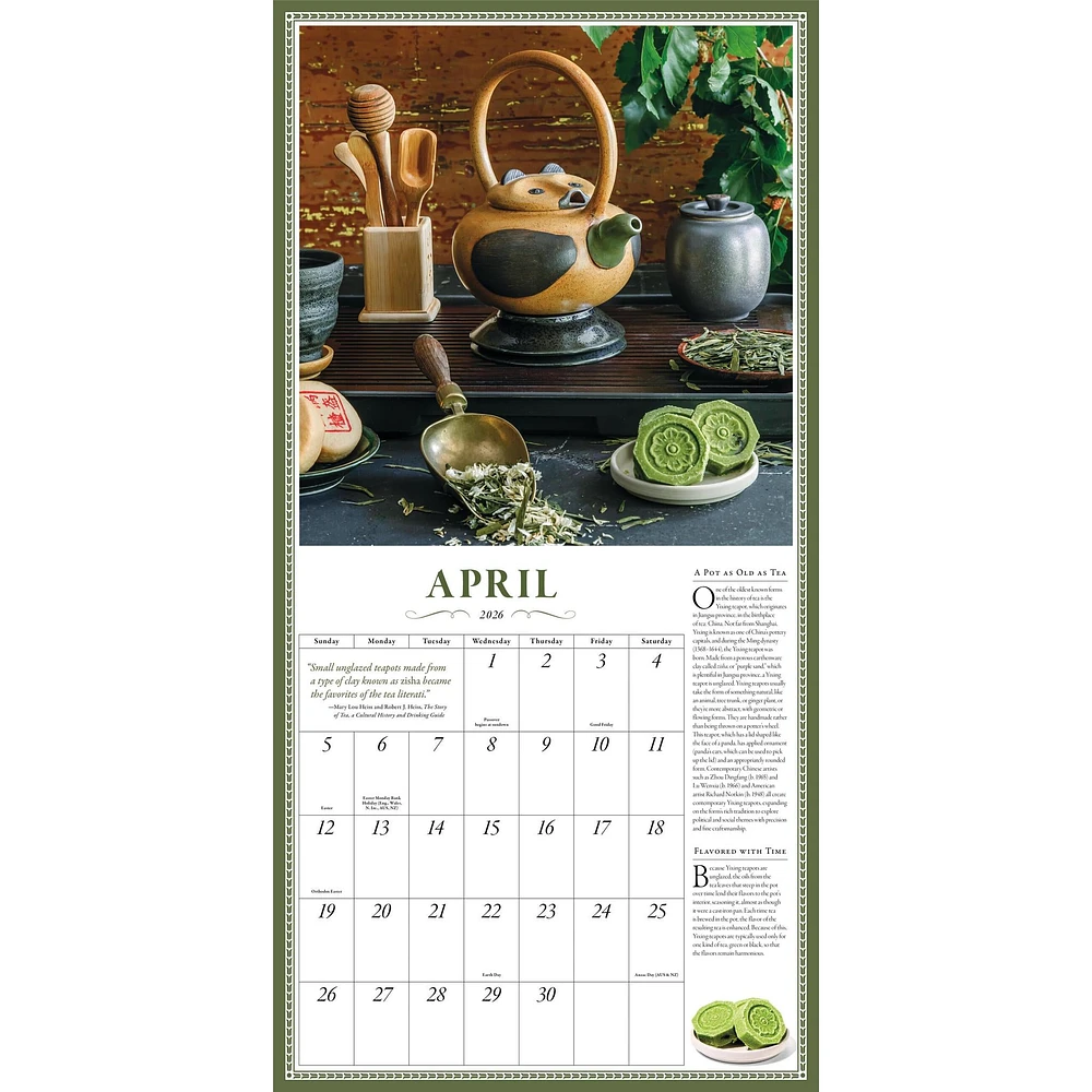 Collectible Teapot 2026 Wall Calendar