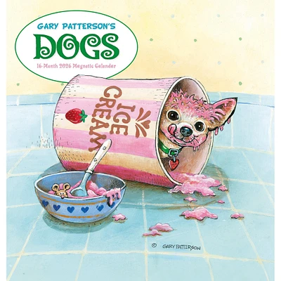 Gary Patterson Dogs 2026 Mini Magnetic Calendar