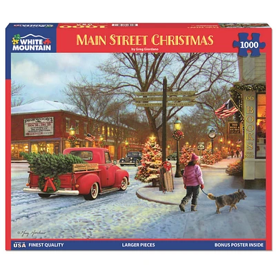 Main Street Christmas 1000 Piece Puzzle White Mountain