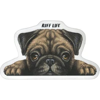 Ruff Life Pug Peeker Vinyl Sticker - FINAL SALE