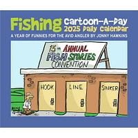 Fishing Cartoon A Day By Jonny Hawkins Box 2025 Calendar