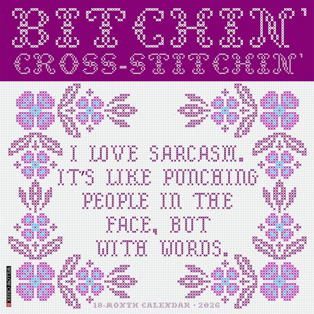 Bitchin Cross Stitchin 2026 Wall Calendar