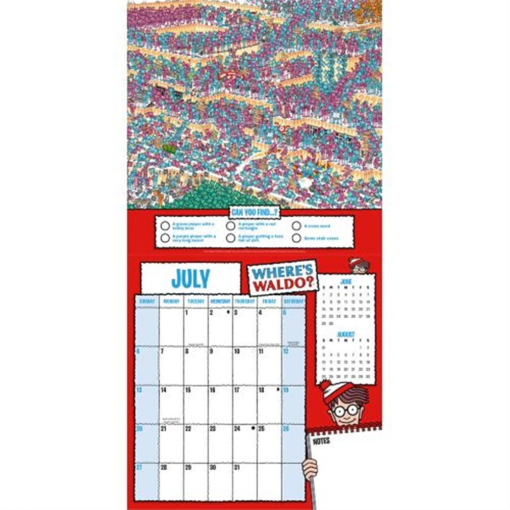 Where's Waldo Wall 2025 Calendar