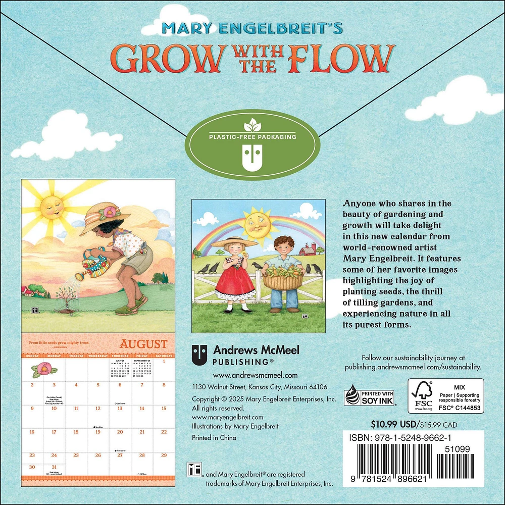 Mary Engelbreits Grow With The Flow 2026 Mini Calendar - Online Exclusive
