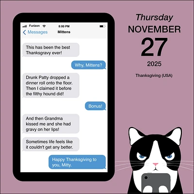 Texts From Mittens The Cat Box 2025 Calendar