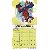 Spider Man Bilingual 2026 Wall Calendar