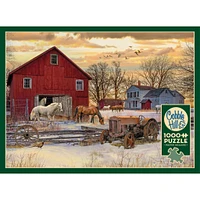 Winter on the Farm 1000 Piece Puzzle Cobble Hill