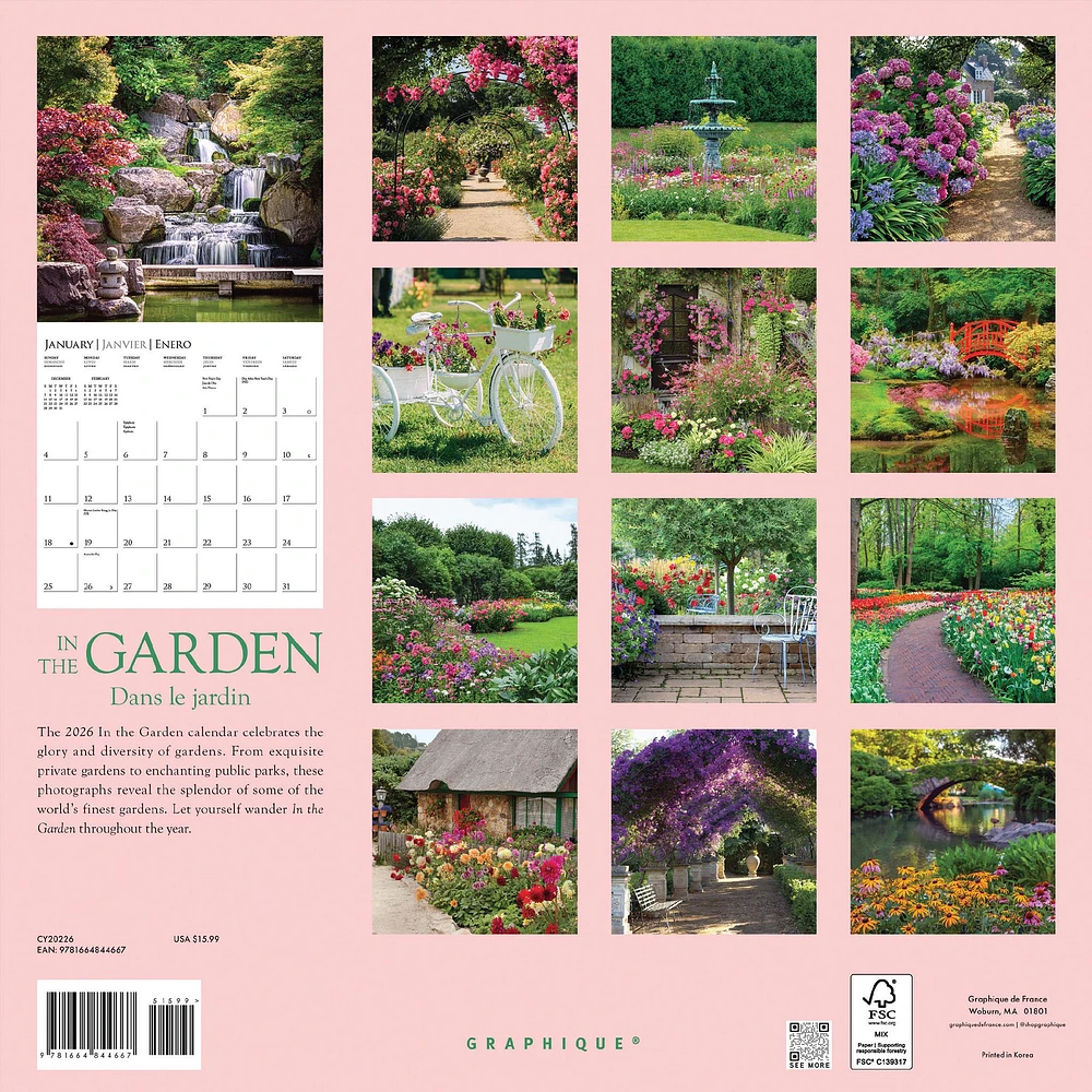In The Garden 2026 Wall Calendar - Online Exclusive