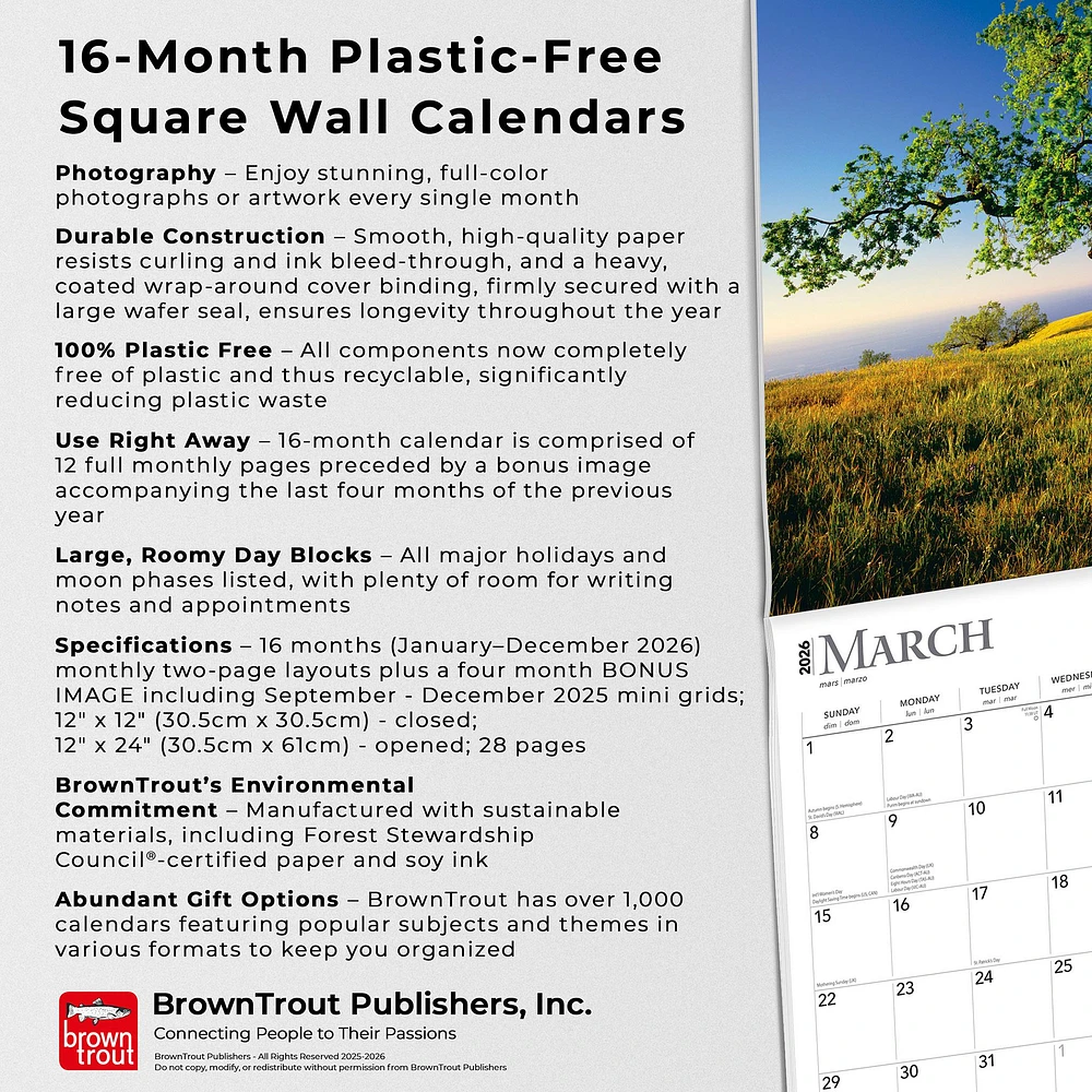 Majesty Of Trees 2026 Wall Calendar - Online Exclusive