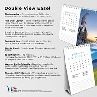 Quebec 2026 Double View Easel Calendar (French)