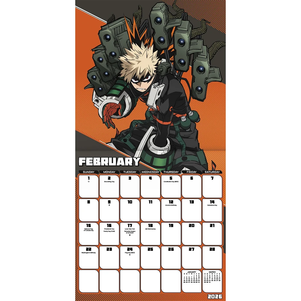 My Hero Academia 2026 Wall Calendar - Online Exclusive