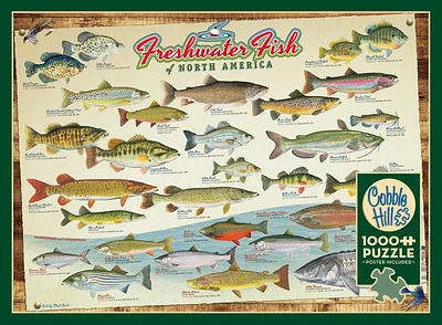 Freshwater Fish of North America 1000 Piece Puzzle - Online Exclusive