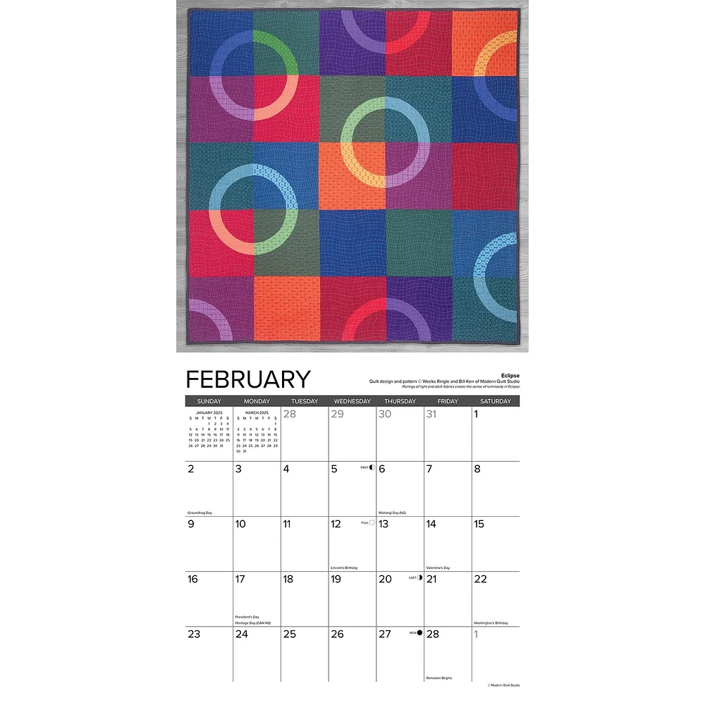 Art Of The Quilt Wall 2025 Calendar