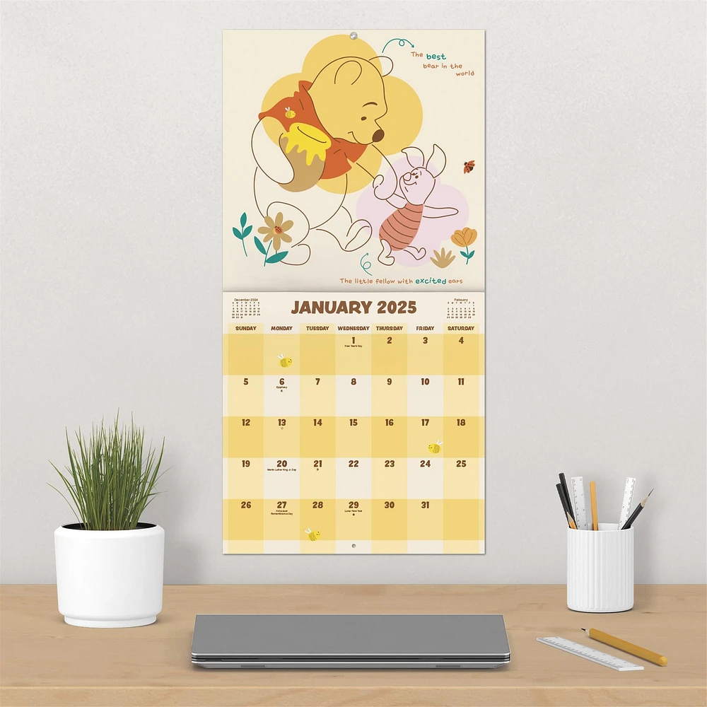 Winnie The Pooh Exclusive with Print Wall 2025 Calendar