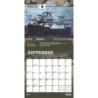 Tanks Of The World Wall 2025 Calendar