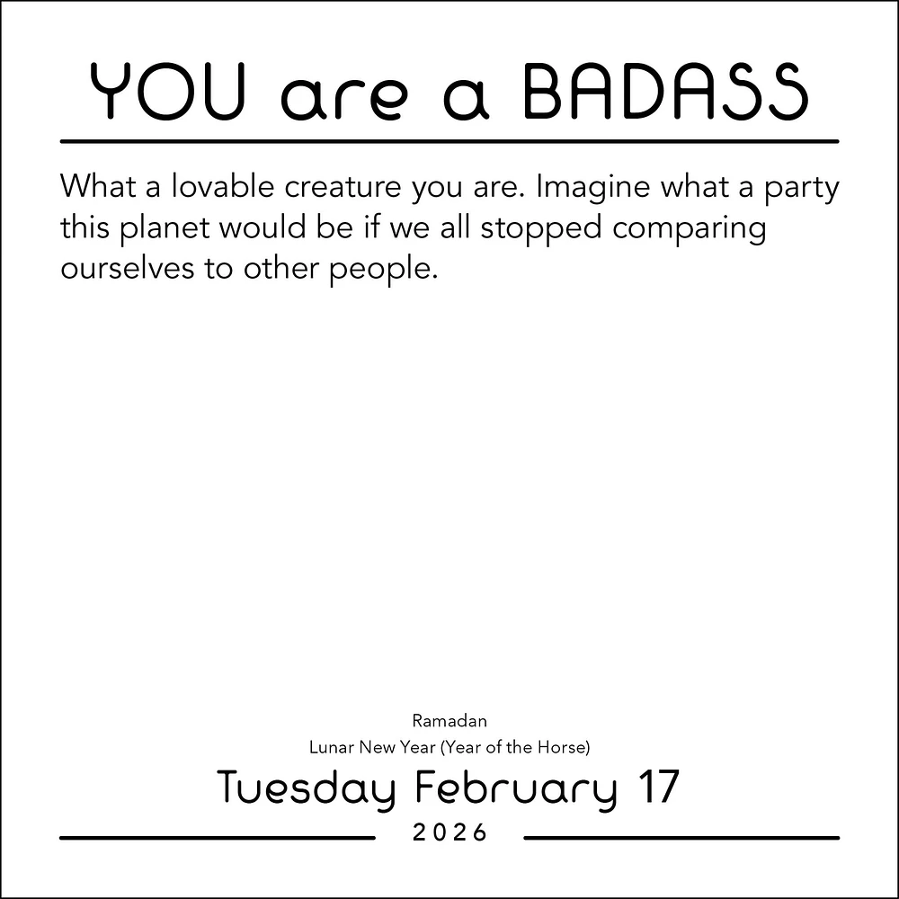 You Are A Badass 2026 Box Calendar