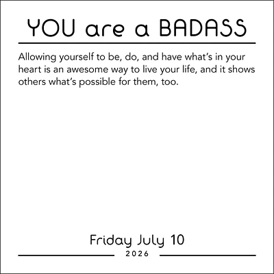 You Are A Badass 2026 Box Calendar