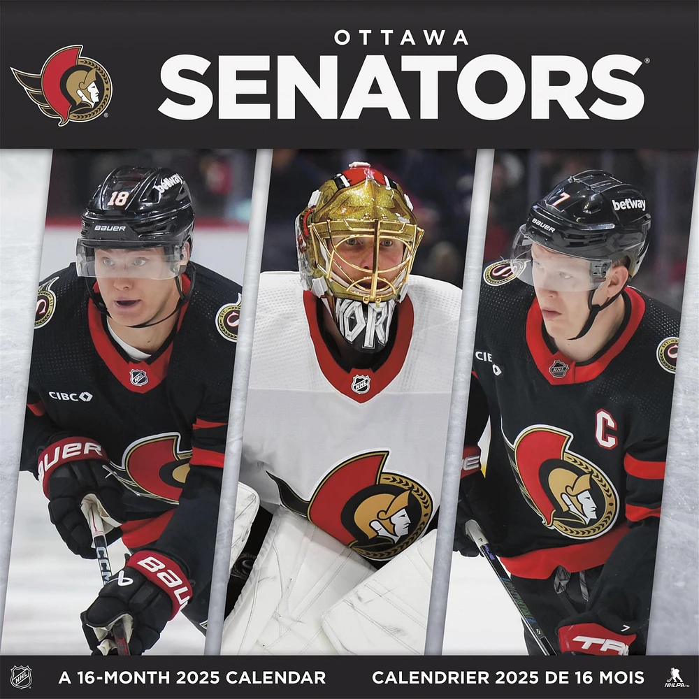 Ottawa Senators Bilingual Wall 2025 Calendar