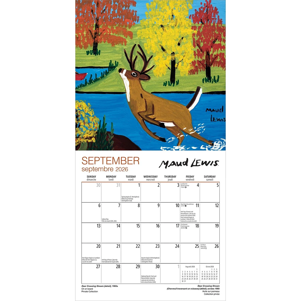 Maud Lewis 2026 Mini Calendar