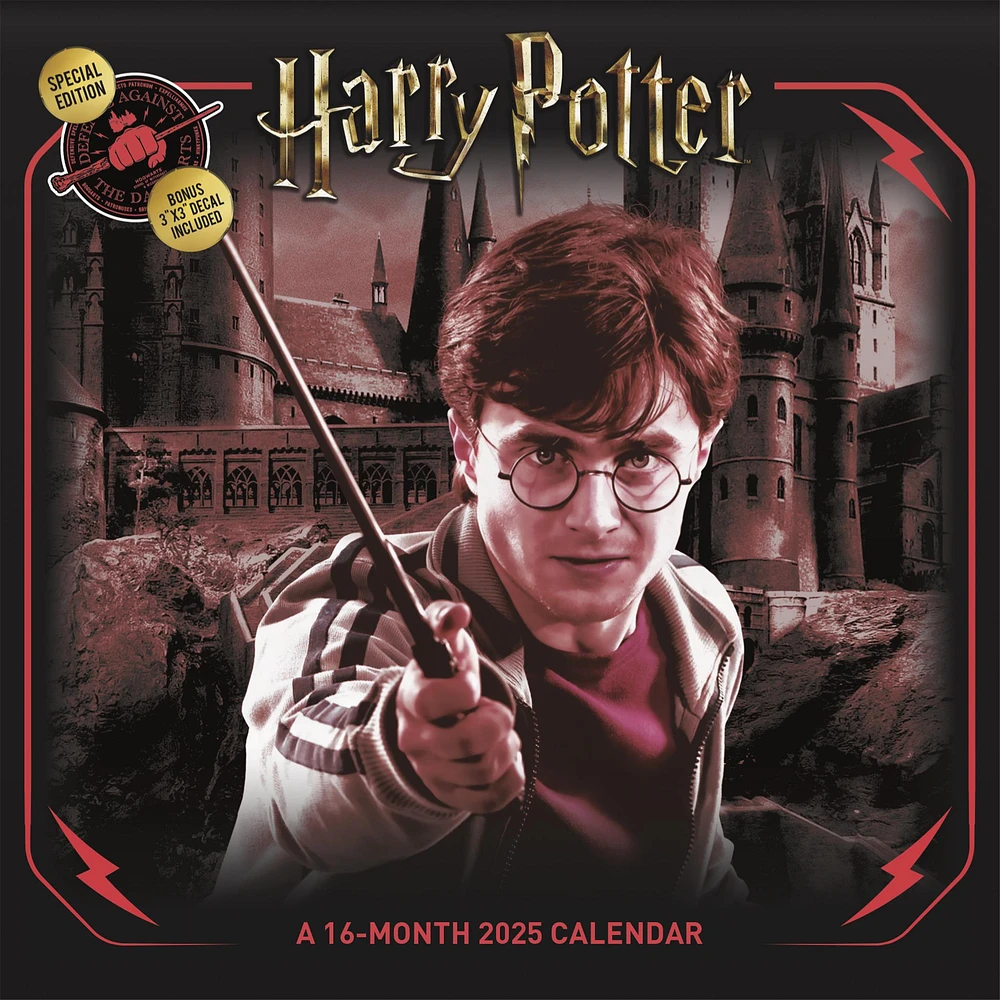 Harry Potter Exclusive with Decal Wall 2025 Calendar