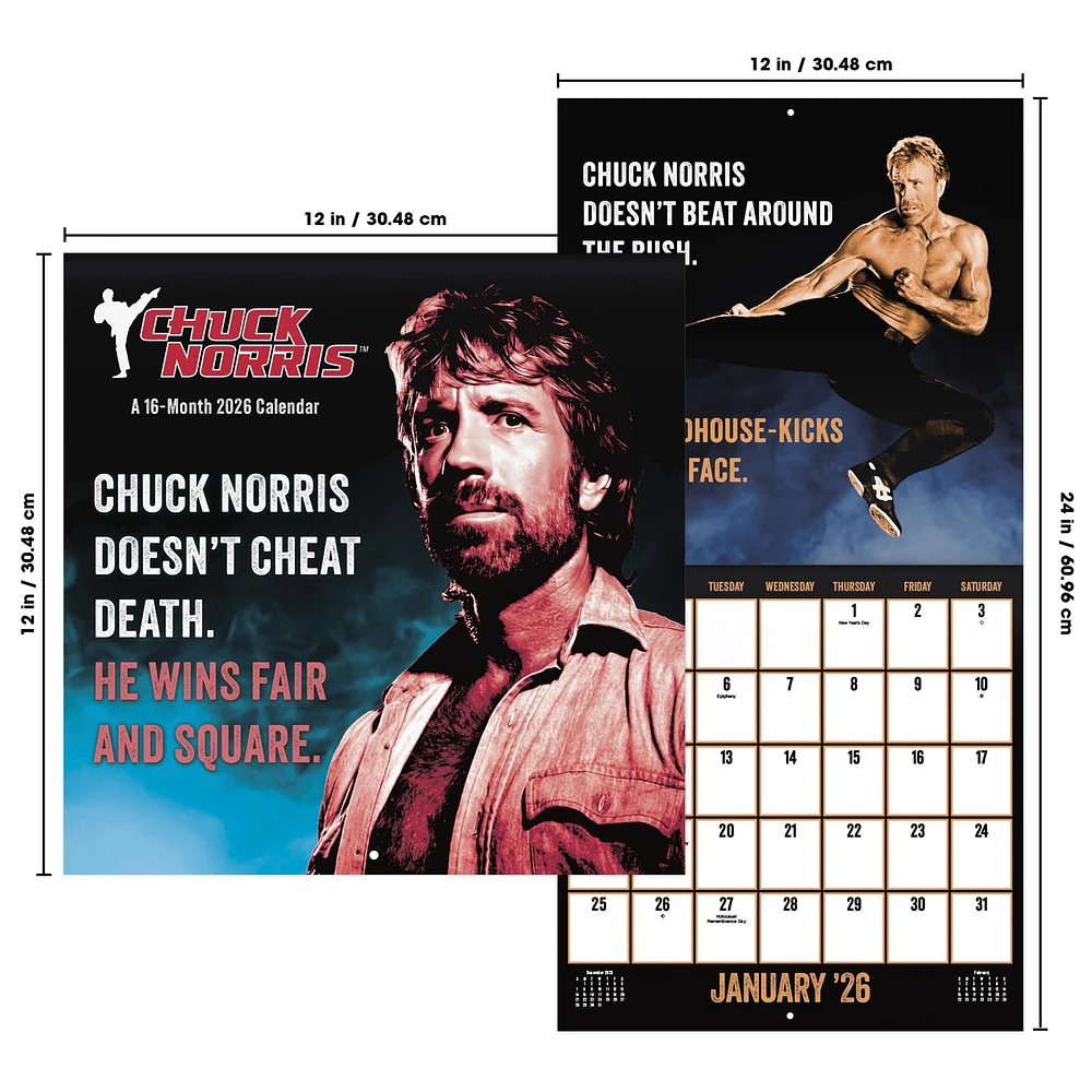 Chuck Norris 2026 Wall Calendar