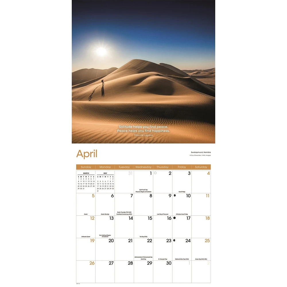 Solitude 2026 Wall Calendar