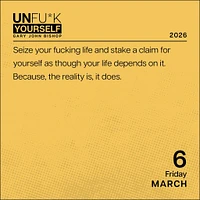 Unfu*K Yourself 2026 Box Calendar