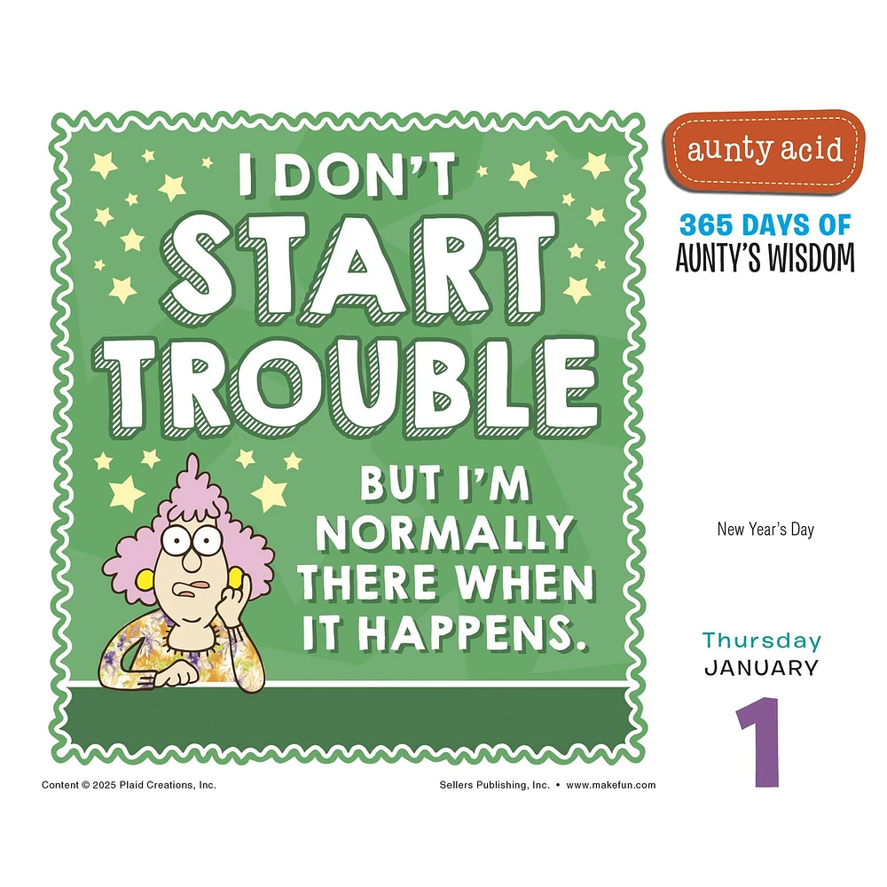 Aunty Acid 2026 Box Calendar