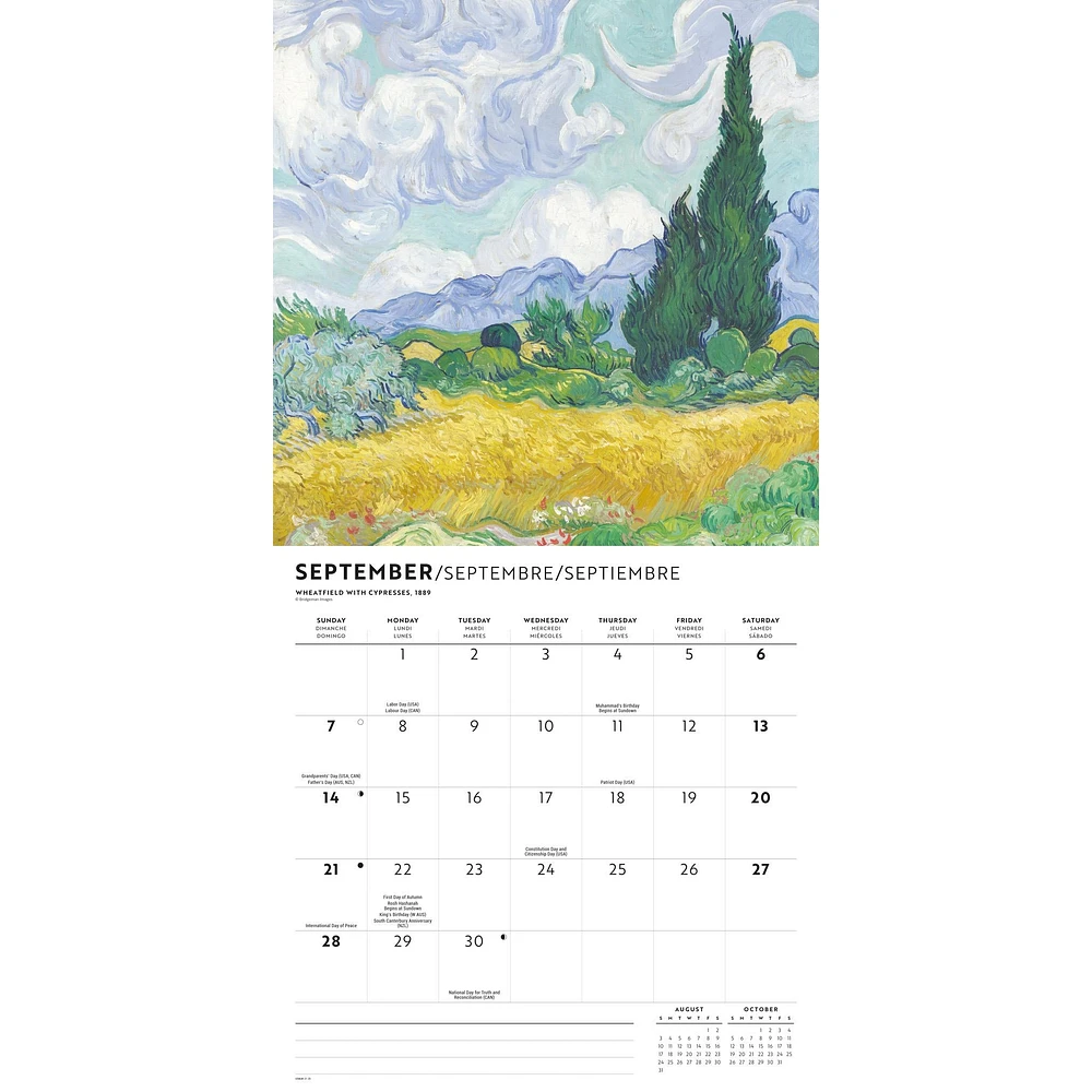 Van Gogh Wall 2025 Calendar