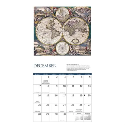 Antique Maps Wall 2025 Calendar