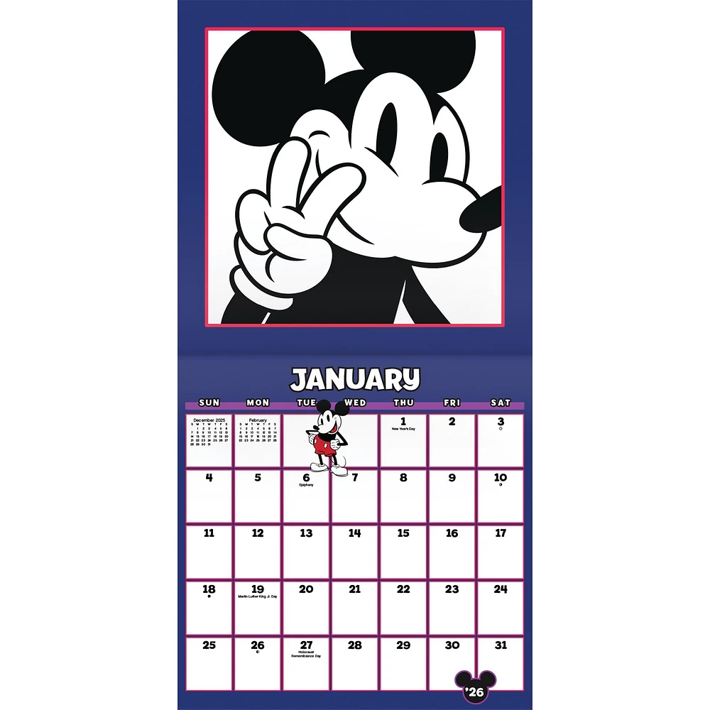 Mickey Mouse 2026 Wall Calendar