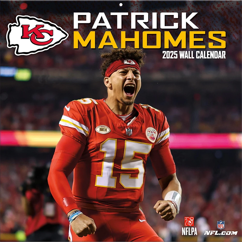 NFL Patrick Mahomes Kansas City Chiefs Wall 2025 Calendar