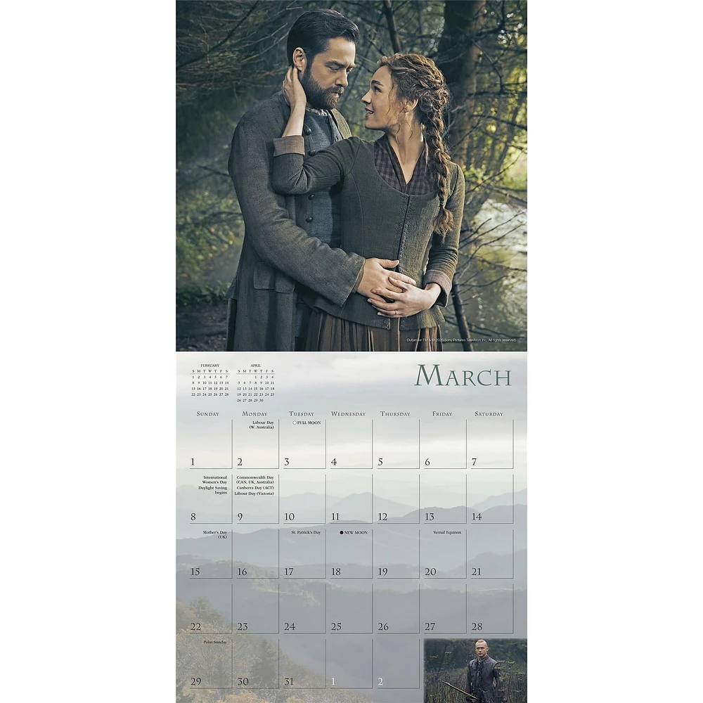 Outlander 2026 Wall Calendar