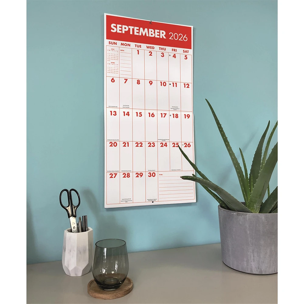 Mega Grid 2026 Wall Calendar