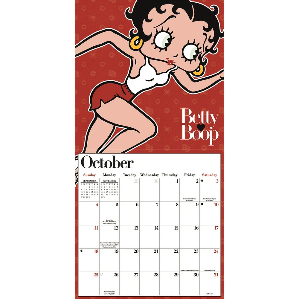 Betty Boop 2026 Wall Calendar