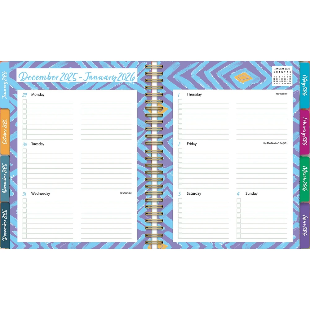 Abstract Expressions Plan It 2025-2026 Engagement Calendar