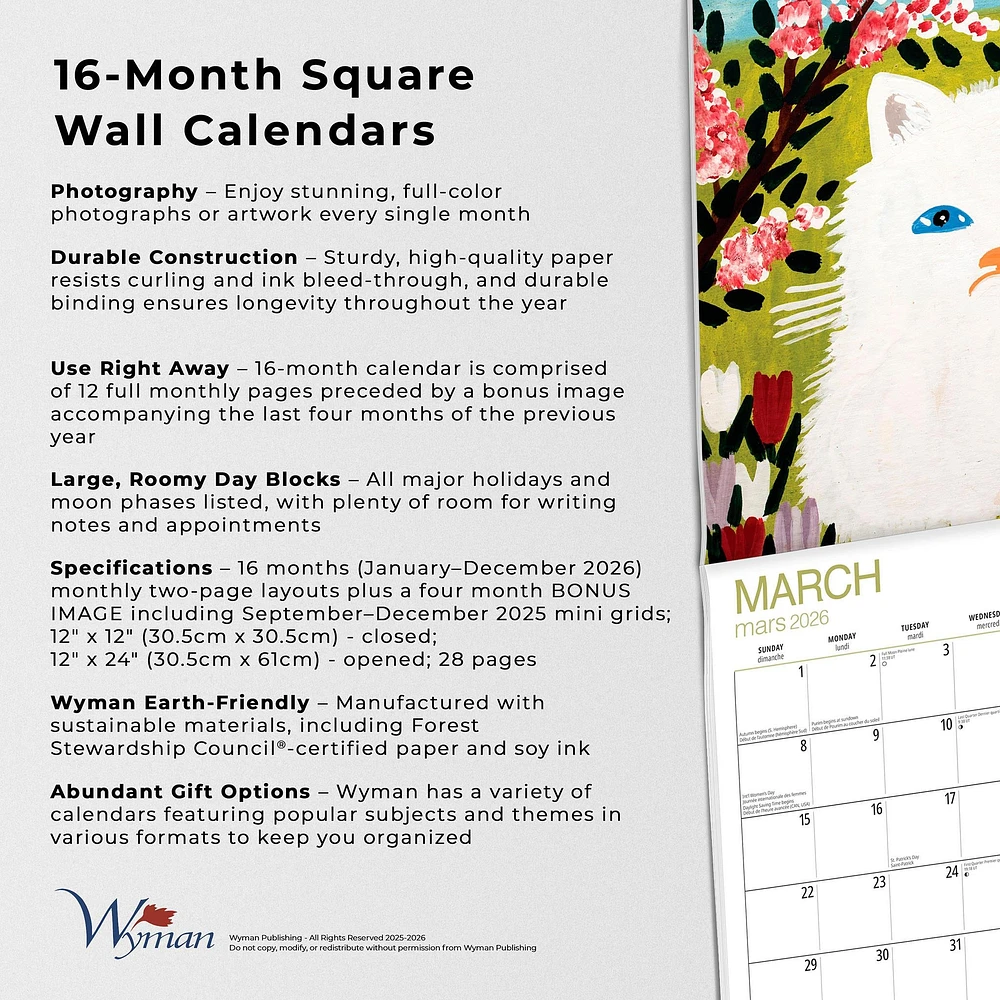 Maud Lewis 2026 Wall Calendar